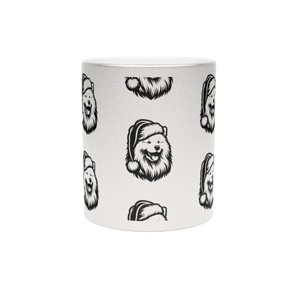 Santa Paws Samoyed Metallic Coffee Mug