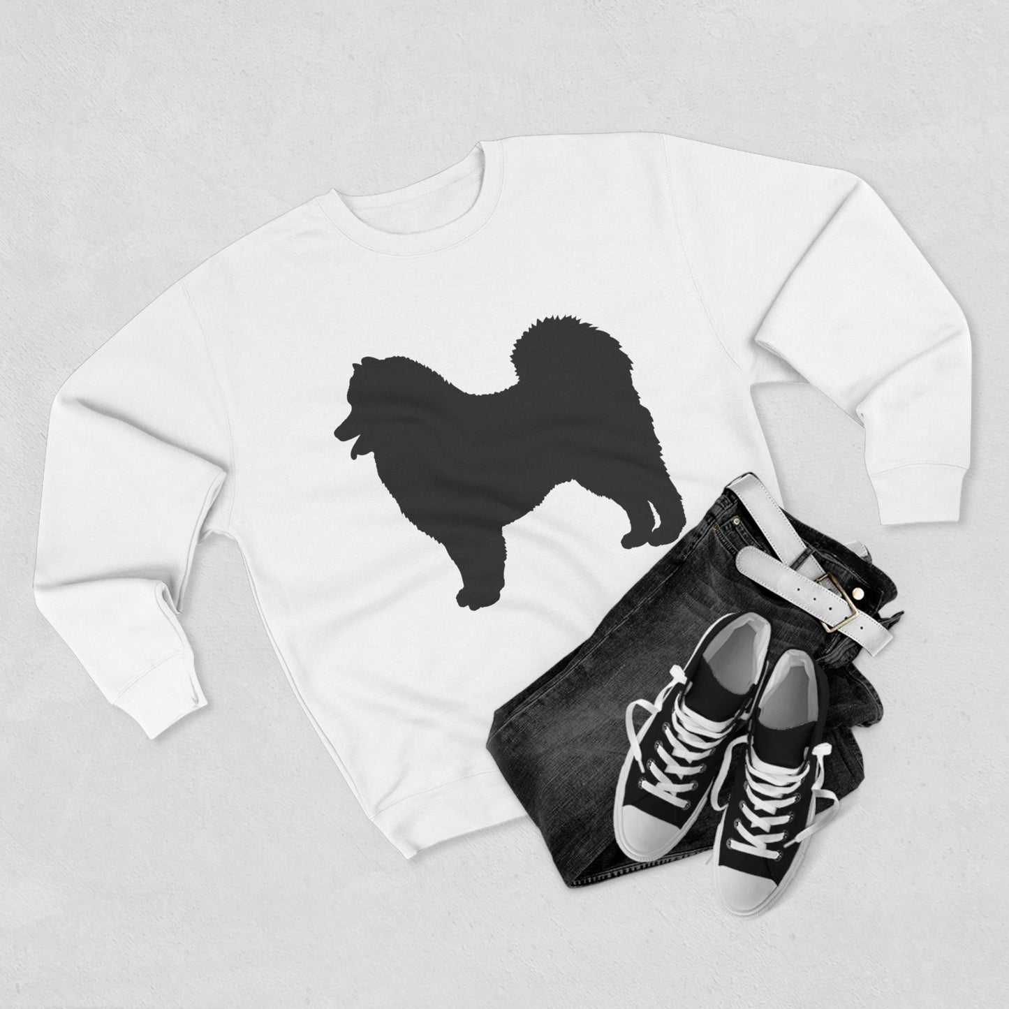 Samoyed Silhouette Unisex Crewneck Sweatshirt