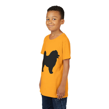 Samoyed Silhouette Youth Unisex Short Sleeve Crewneck Tee