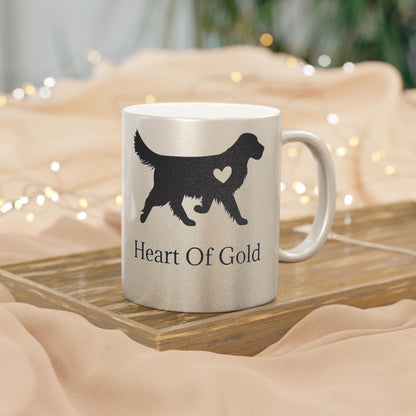 Heart Of Gold Metallic Coffee Mug