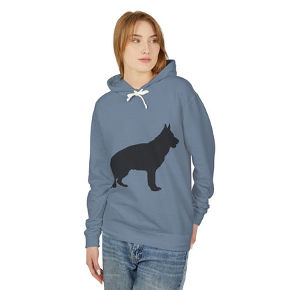 German Shepherd Silhouette Unisex Lightweight Hoodie