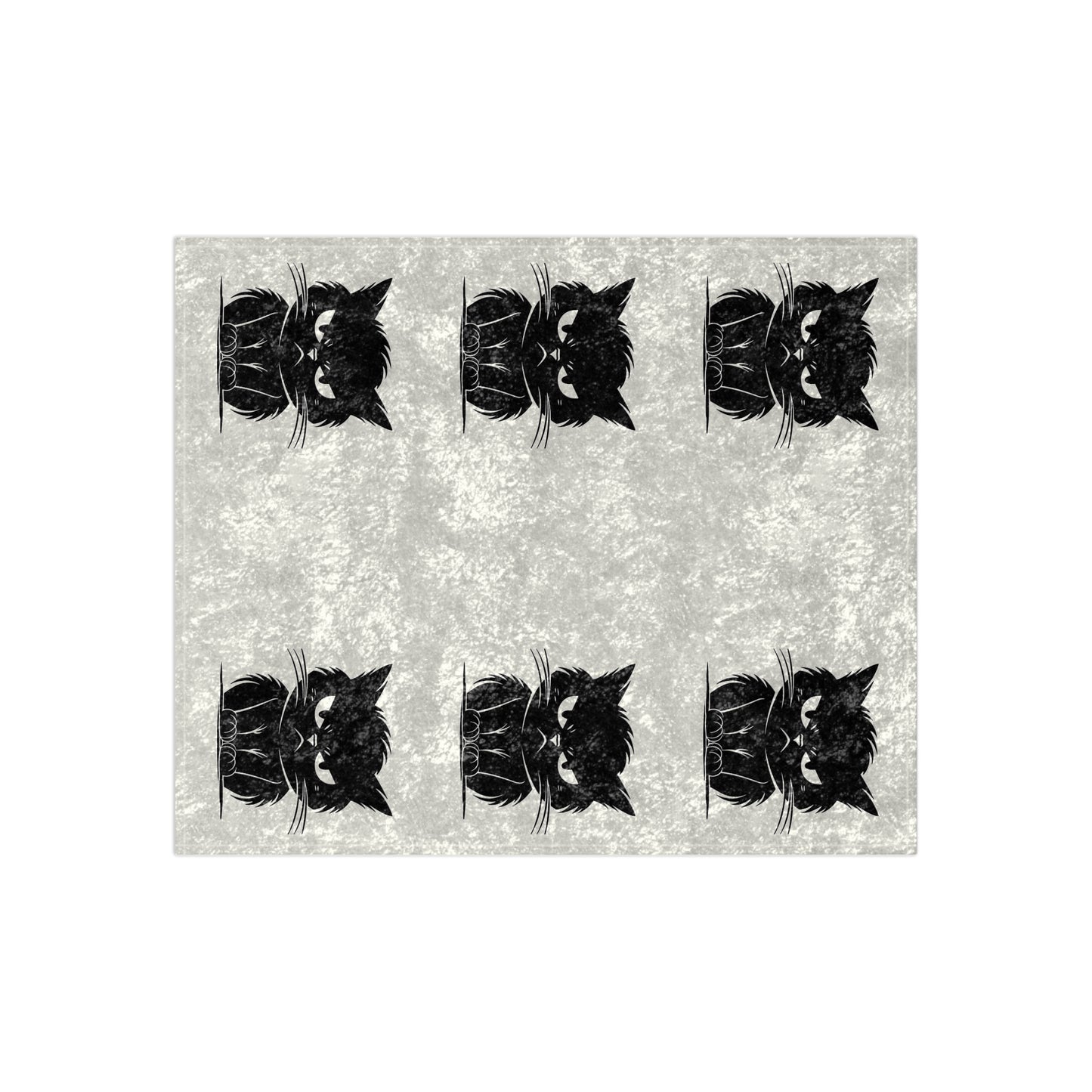 Angry Cat Crushed Velvet Blanket