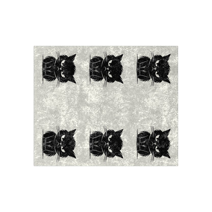 Angry Cat Crushed Velvet Blanket