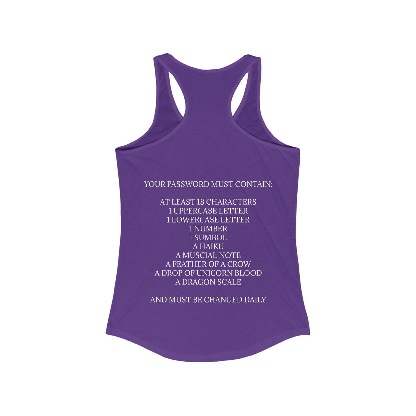 Password Women's Racerback Tank