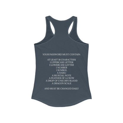 Password Women's Racerback Tank