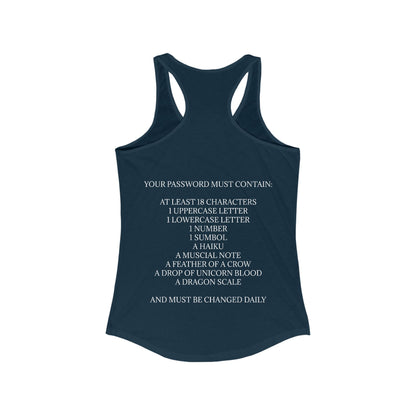 Password Women's Racerback Tank
