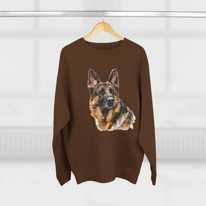 German Shepherd Head Unisex Crewneck Sweatshirt