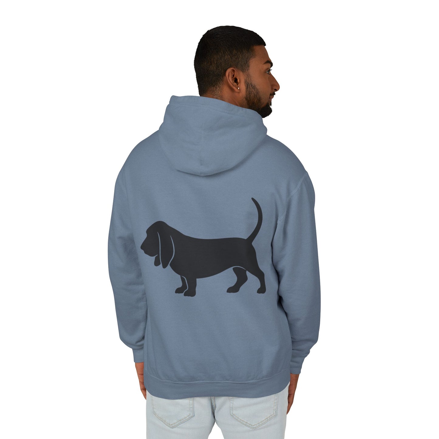 Basset Hound Silhouette Unisex Lightweight Hoodie