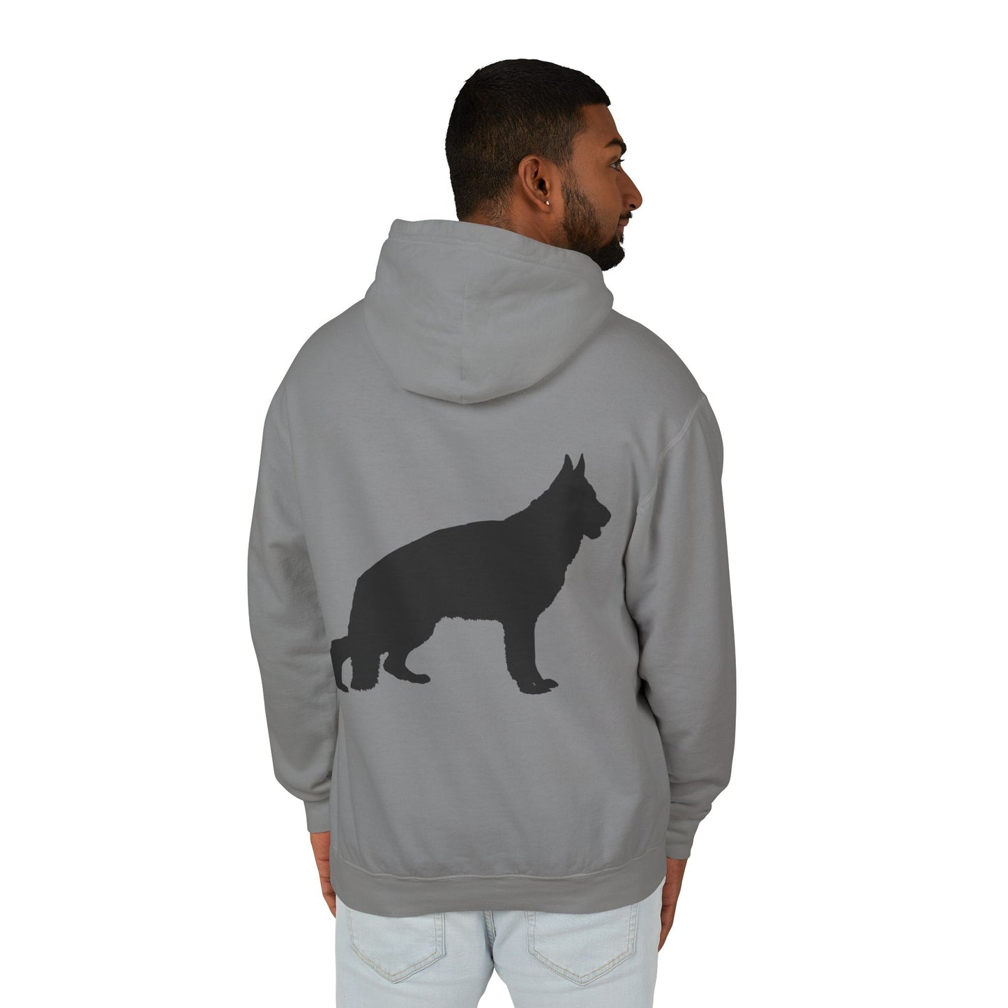 German Shepherd Silhouette Unisex Lightweight Hoodie
