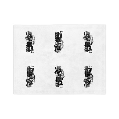 Heavy Tow Truck Velveteen Microfiber Blanket