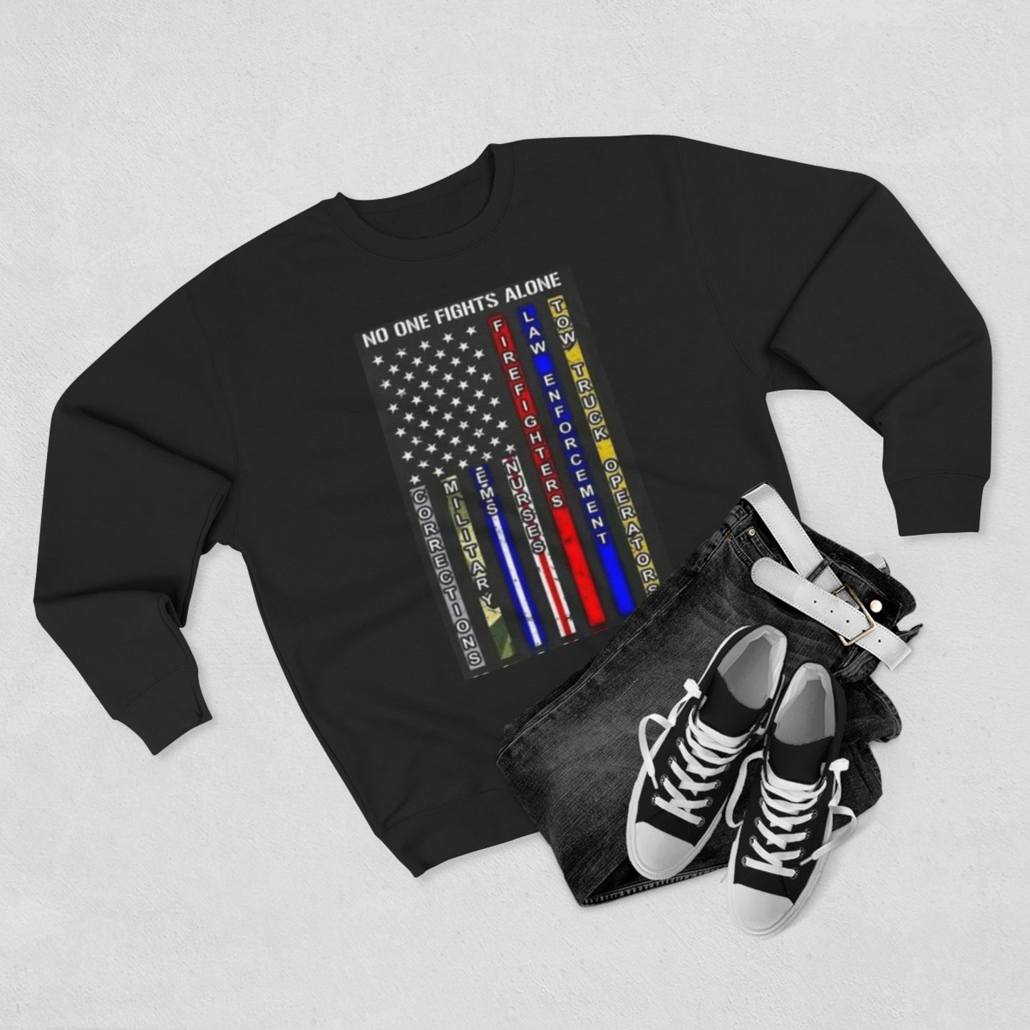 No One Fights Alone Unisex Crewneck Sweatshirt