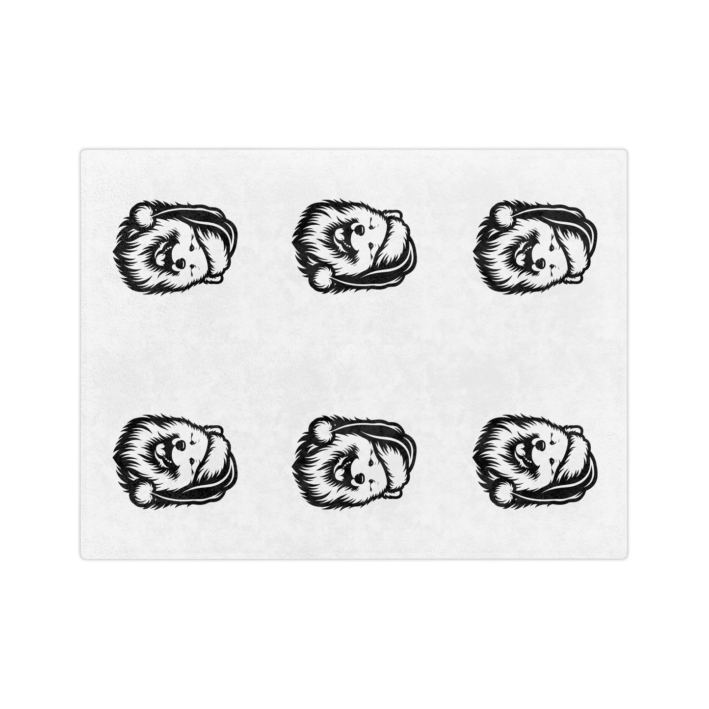 Santa Paws Samoyed Velveteen Microfiber Blanket