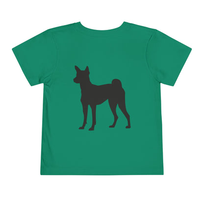 Basenji Silhouette Toddler Unisex Short Sleeve Crewneck Tee
