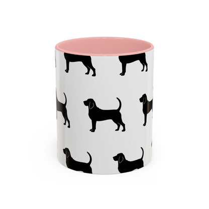 Bloodhound Silhouette 2-Tone Coffee Mug