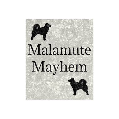 Malamute Mayhem Crushed Velvet Blanket