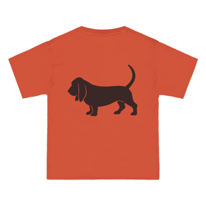 Basset Hound Silhouette Men's Short-Sleeve Crewneck Tee