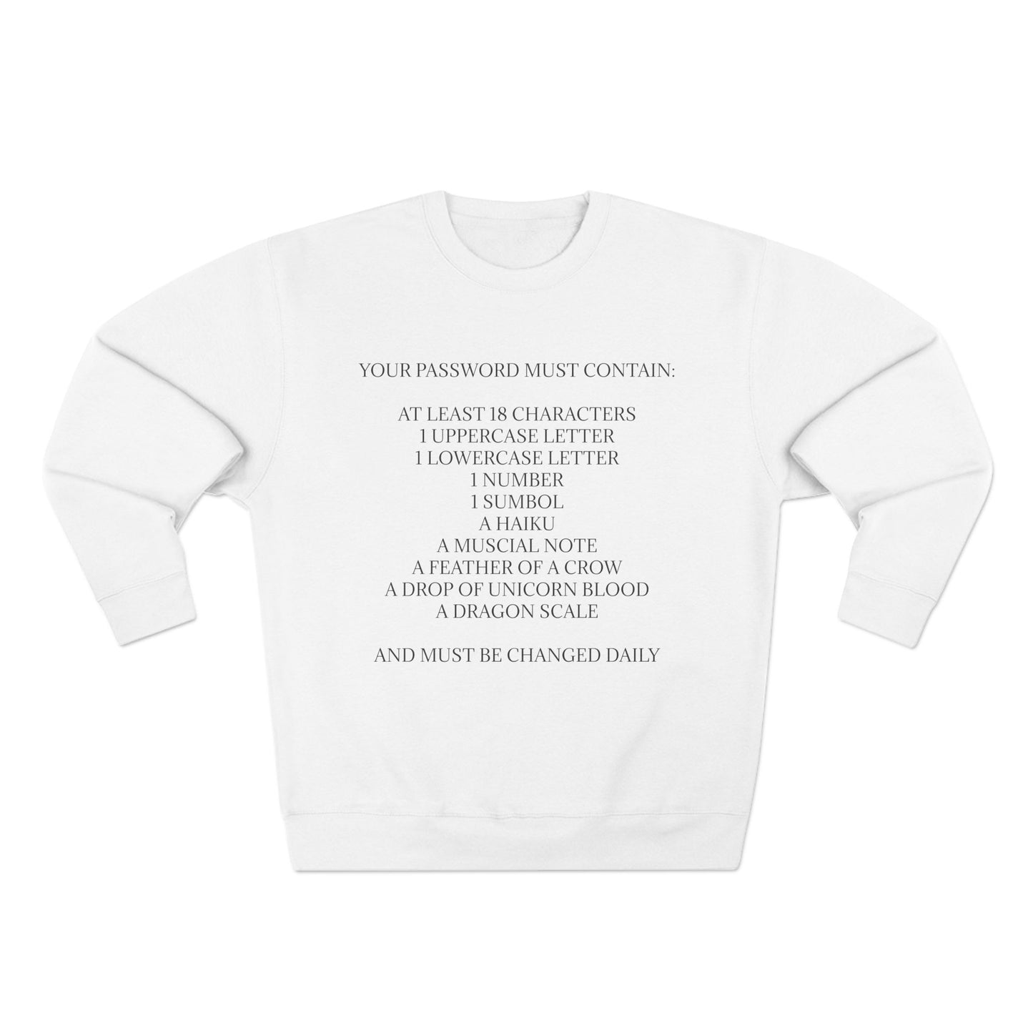 Password Unisex Crewneck Sweatshirt