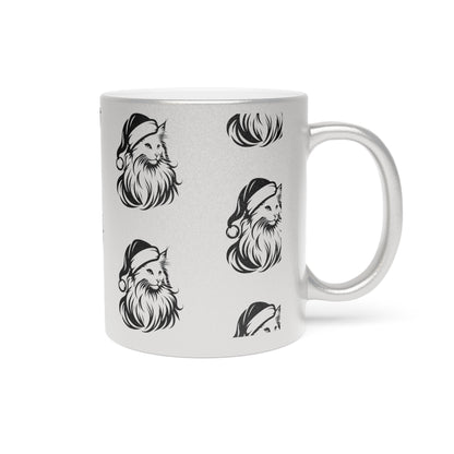 Santa Paws Cat Metallic Coffee Mug