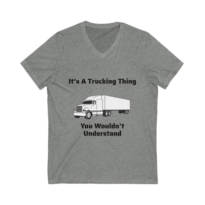 Trucking Thing Unisex Short Sleeve V-Neck Tee