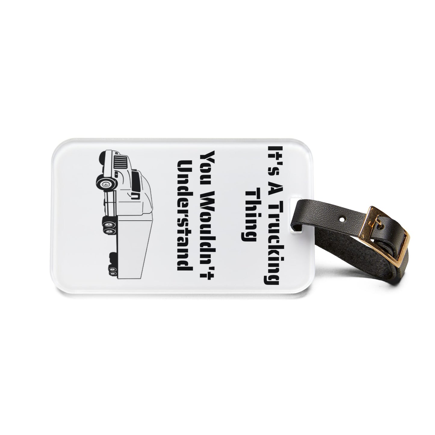 Trucking Thing Leather Strap Luggage Tag