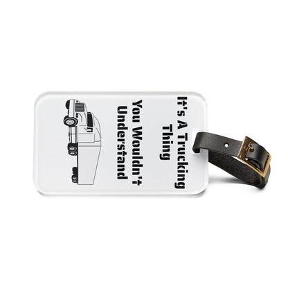 Trucking Thing Leather Strap Luggage Tag