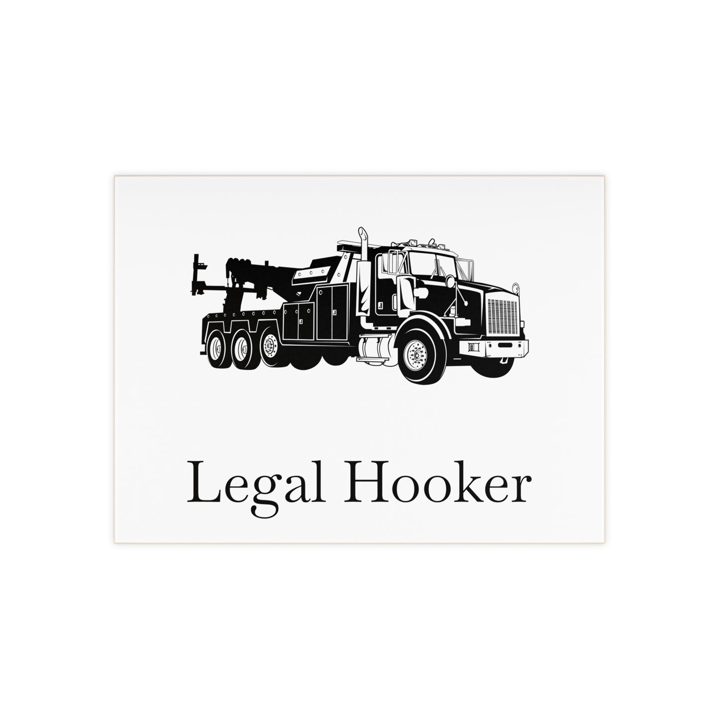 Legal H**ker Heavy Tow Truck Ceramic Photo Tile