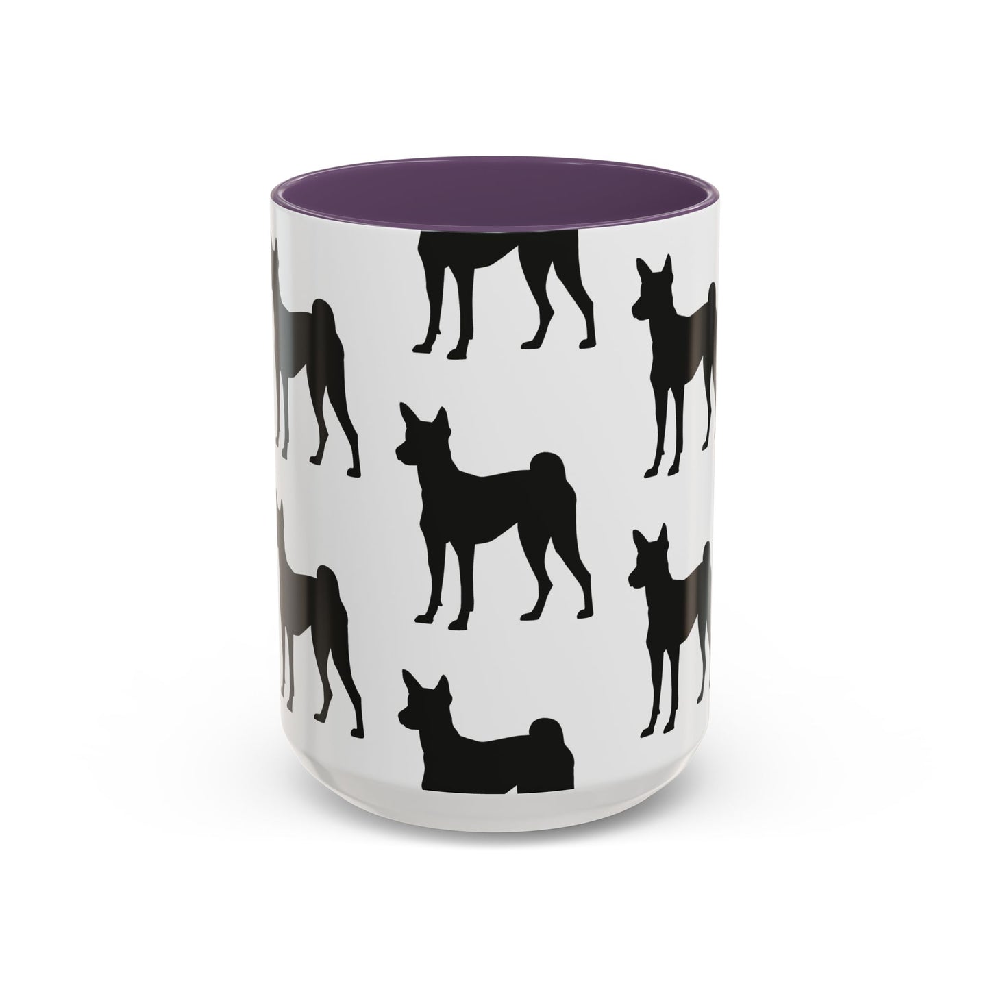 Basenji Silhouette 2-Tone Coffee Mug