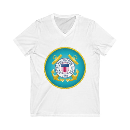 US Coast Guard Unisex Short Sleeve V-Neck Tee