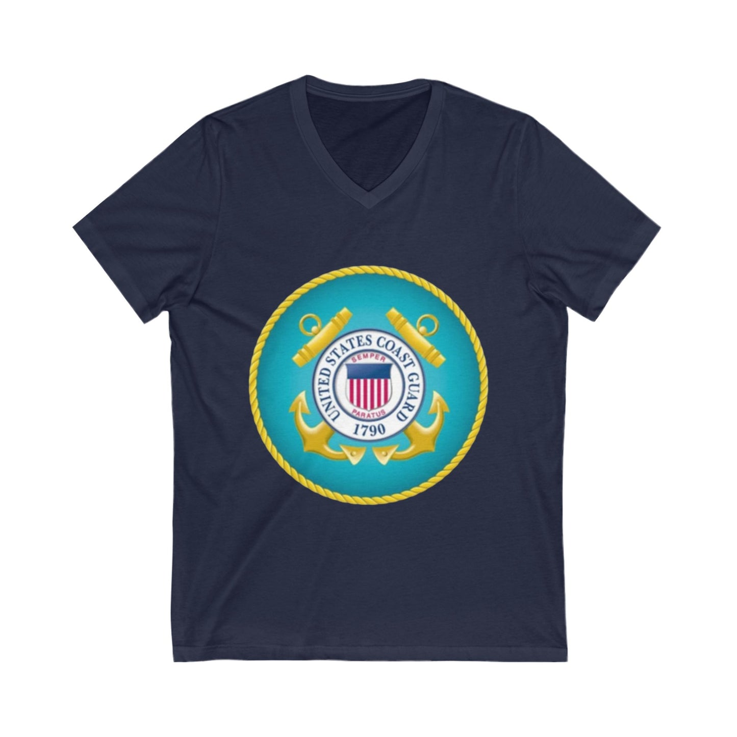 US Coast Guard Unisex Short Sleeve V-Neck Tee