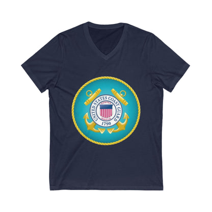 US Coast Guard Unisex Short Sleeve V-Neck Tee