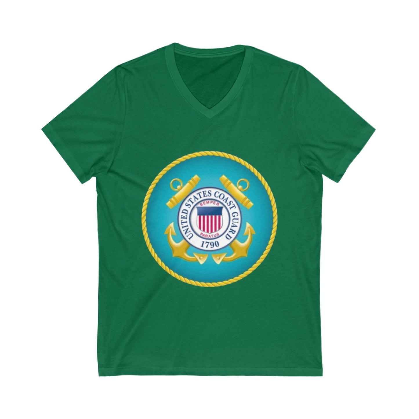 US Coast Guard Unisex Short Sleeve V-Neck Tee