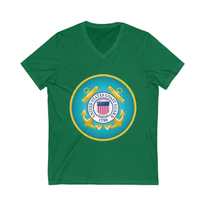 US Coast Guard Unisex Short Sleeve V-Neck Tee