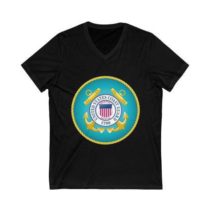 US Coast Guard Unisex Short Sleeve V-Neck Tee