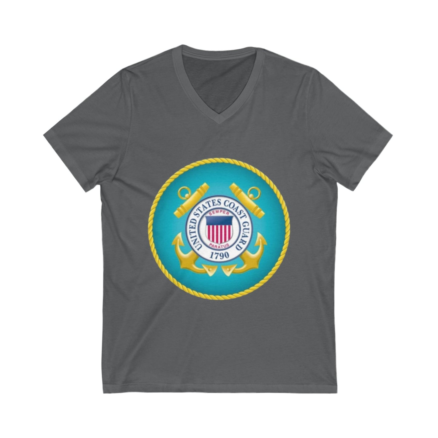 US Coast Guard Unisex Short Sleeve V-Neck Tee