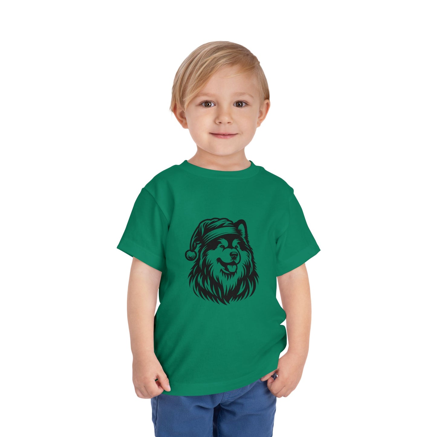 Santa Paws Malamute Toddler Unisex Short Sleeve Crewneck Tee