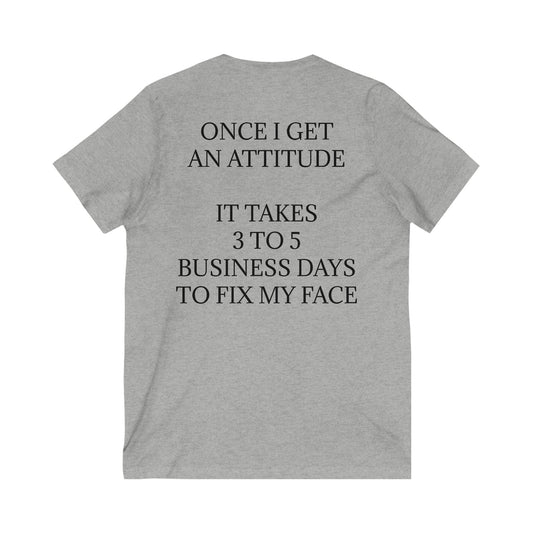 Fix My Face Unisex Short Sleeve V-Neck Tee
