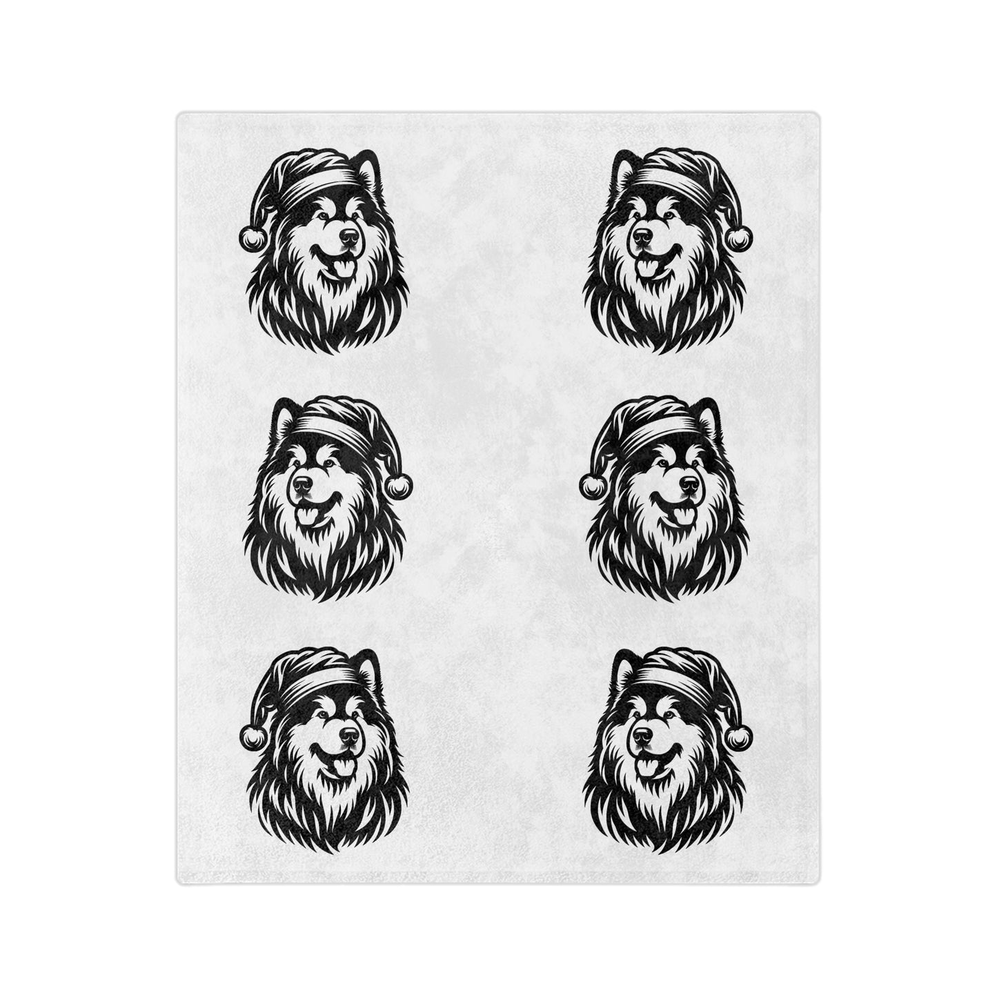 Santa Paws Malamute Velveteen Microfiber Blanket