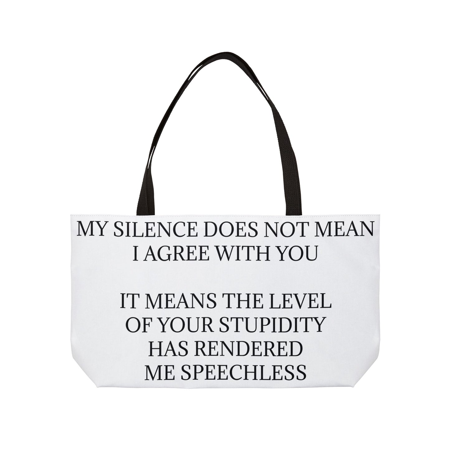 Speechless Weekender Tote Bag