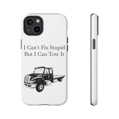 I Can't Fix Stupid Flatbed Tow Truck iPhone Case