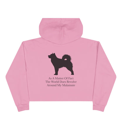 Matter Of Fact Malamute Women's Crop Hoodie