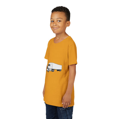 Semi Truck Youth Unisex Short Sleeve Crewneck Tee
