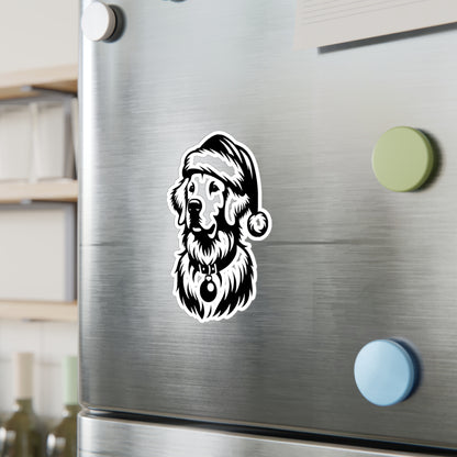 Santa Paws Golden Vinyl Decal