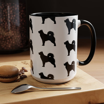 Malamute Silhouette 2-Tone Coffee Mug