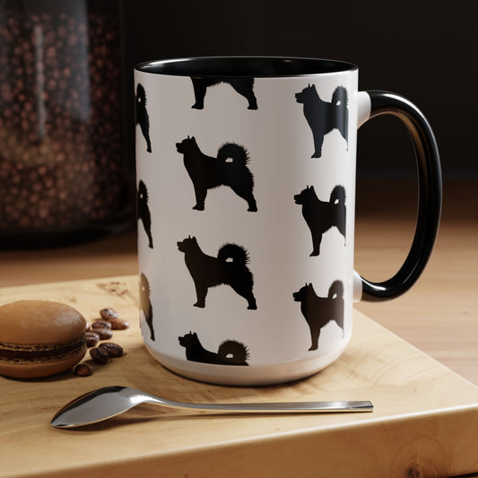 Malamute Silhouette 2-Tone Coffee Mug