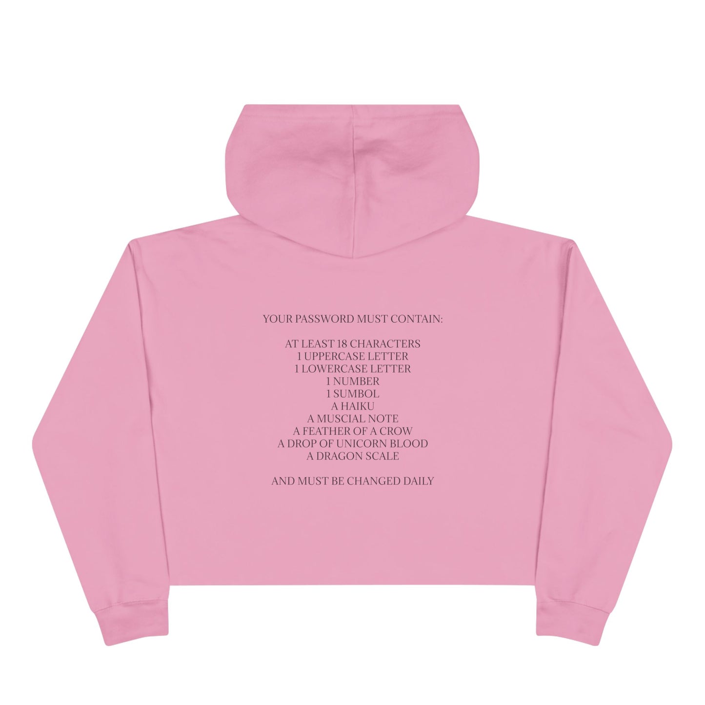 Password Women's Crop Hoodie