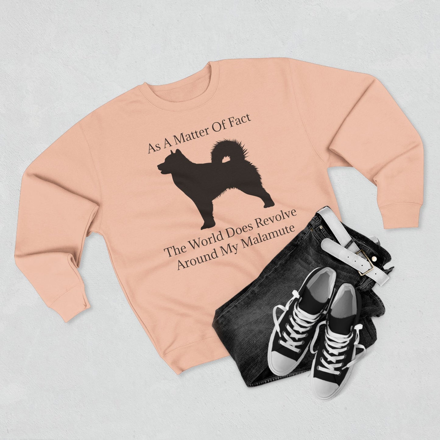 Matter Of Fact Malamute Unisex Crewneck Sweatshirt