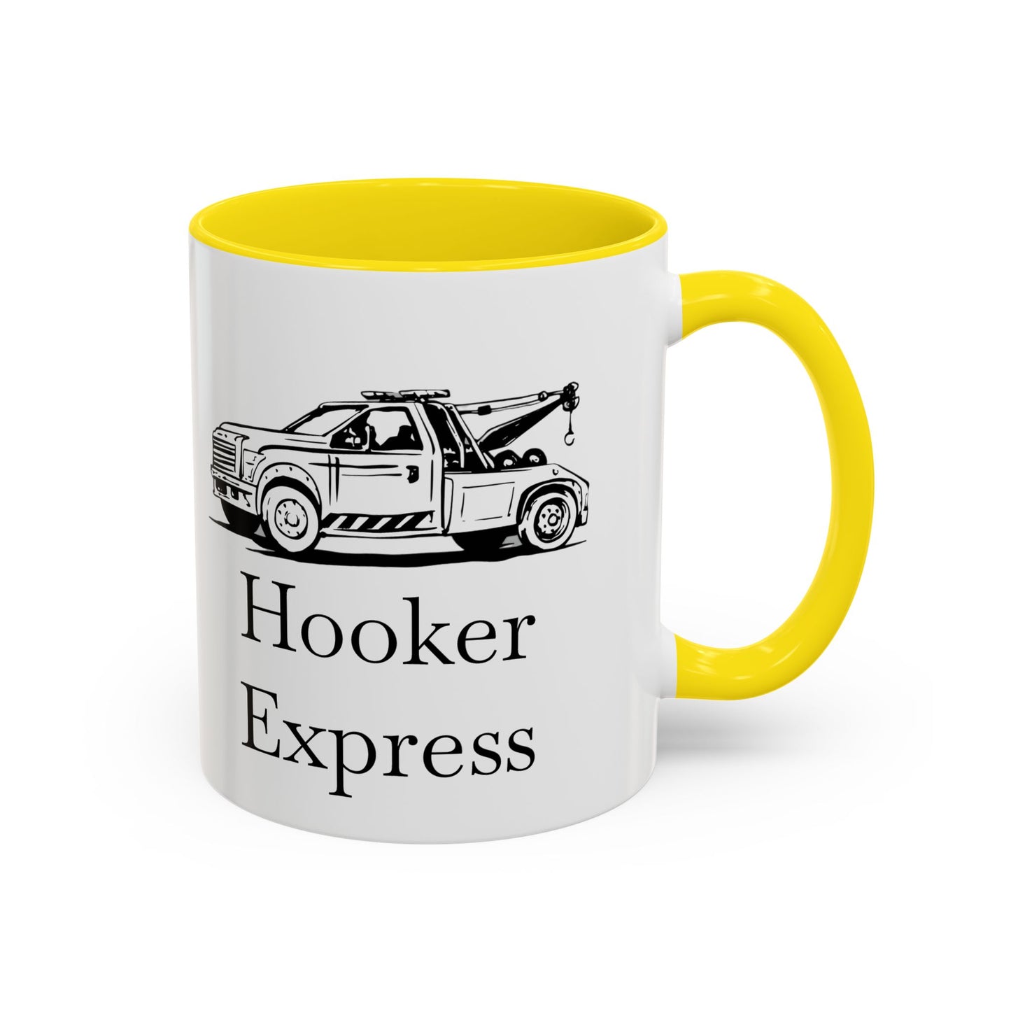 H**ker Express Wheel Lift Tow Truck 2-Tone Coffee Mug