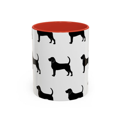 Bloodhound Silhouette 2-Tone Coffee Mug