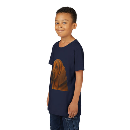 Bloodhound Head Youth Unisex Short Sleeve Crewneck Tee