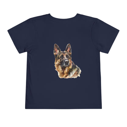 German Shepherd Head Toddler Unisex Short Sleeve Crewneck Tee